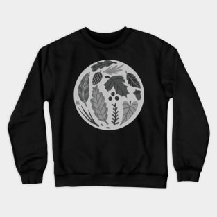 Monochromatic Leaves and Pine Cones Crewneck Sweatshirt